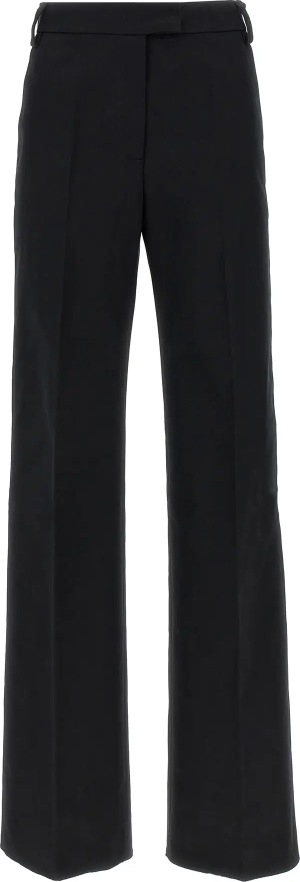 Black Cotton Casual Pants