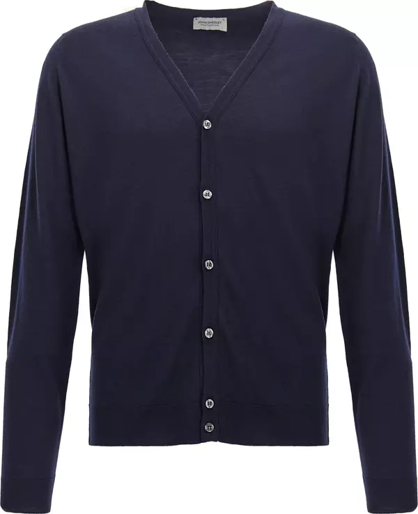 Blue Wool Cardigan