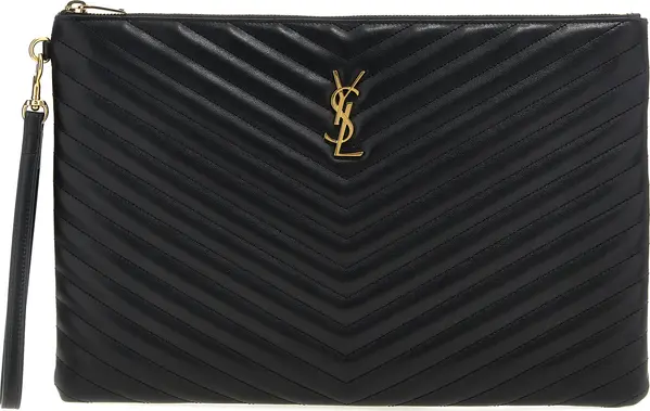 Black Calfskin Clutch Bag