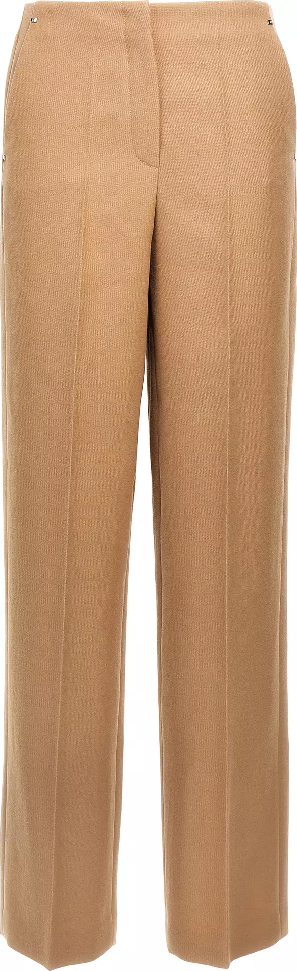 Beige Wool Dress Pants