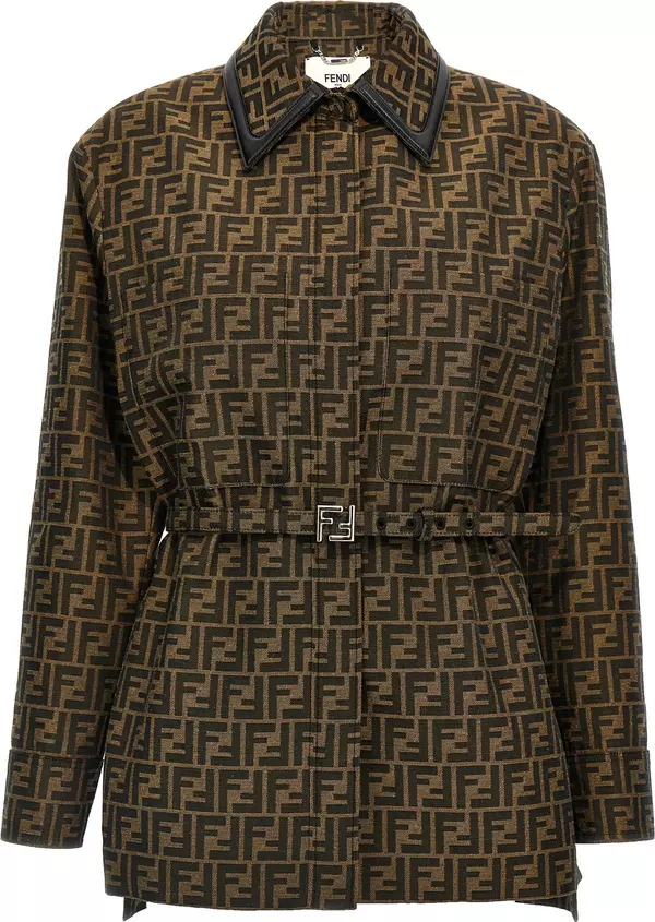 Brown Polyester Leather Jacket