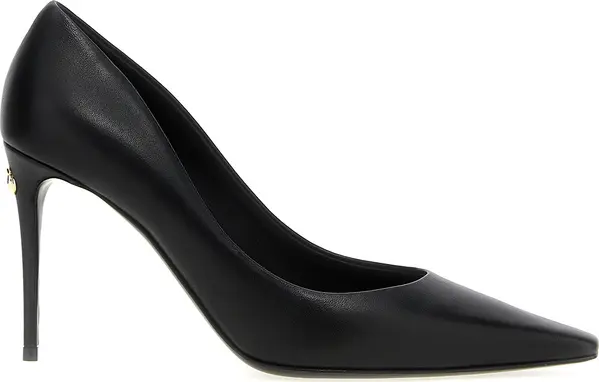 Black Lamb Leather High Heel Pumps