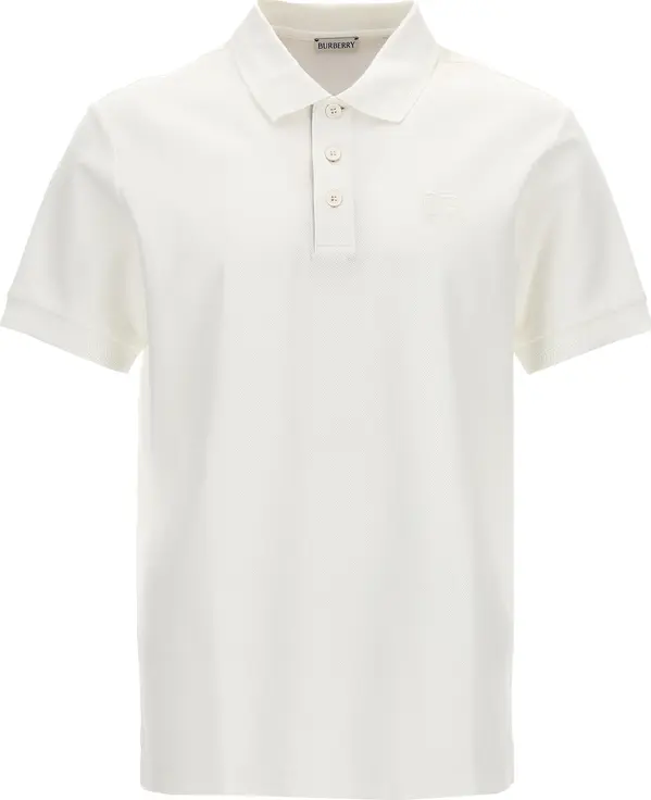 White Cotton Polo Shirt