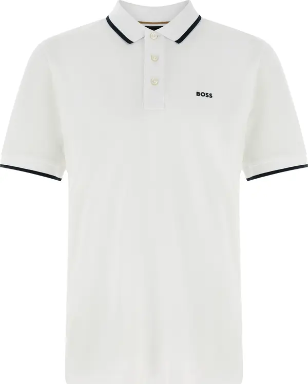 White Cotton Polo Shirt