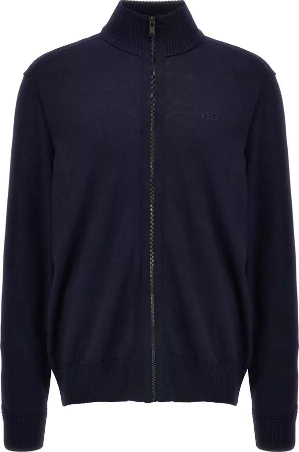 Blue Wool Cardigan