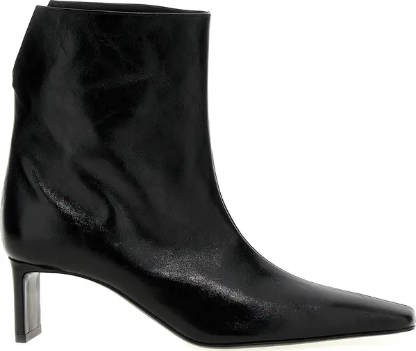 Black Calfskin Ankle Boots
