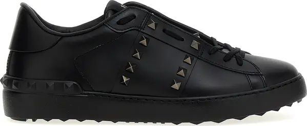 Black Calfskin Low Top Sneakers