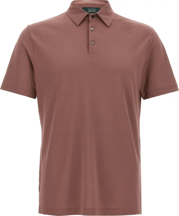 Brown Cotton Polo Shirt