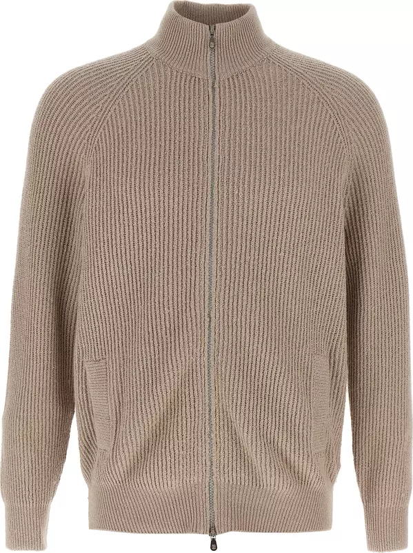 Beige Cotton Cardigan