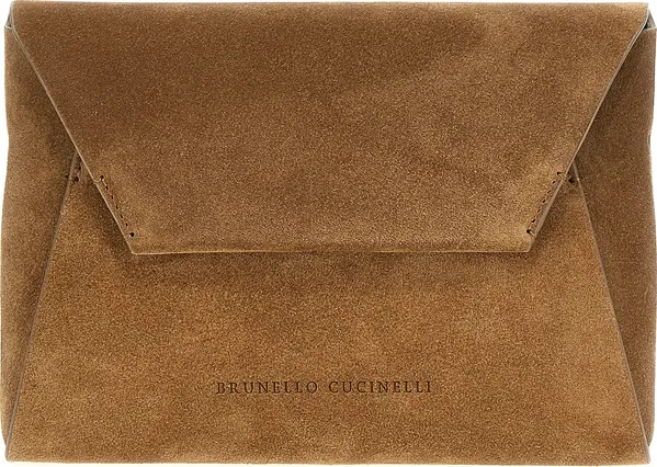 Brown Calfskin Clutch Bag