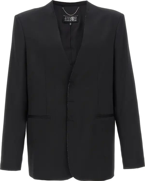 Black Polyester Blazer