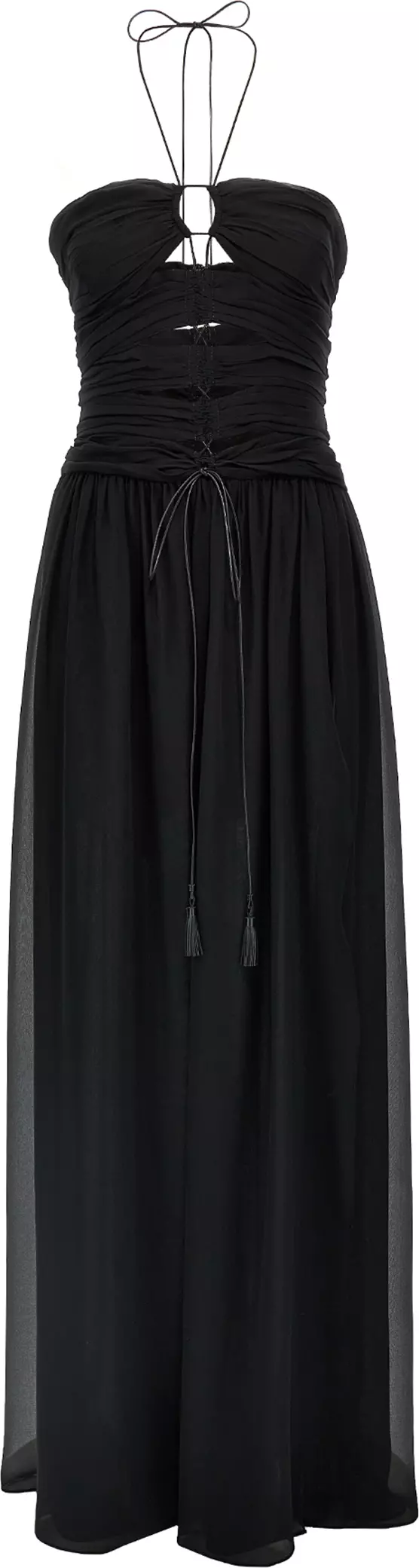 Black Silk Long Dress