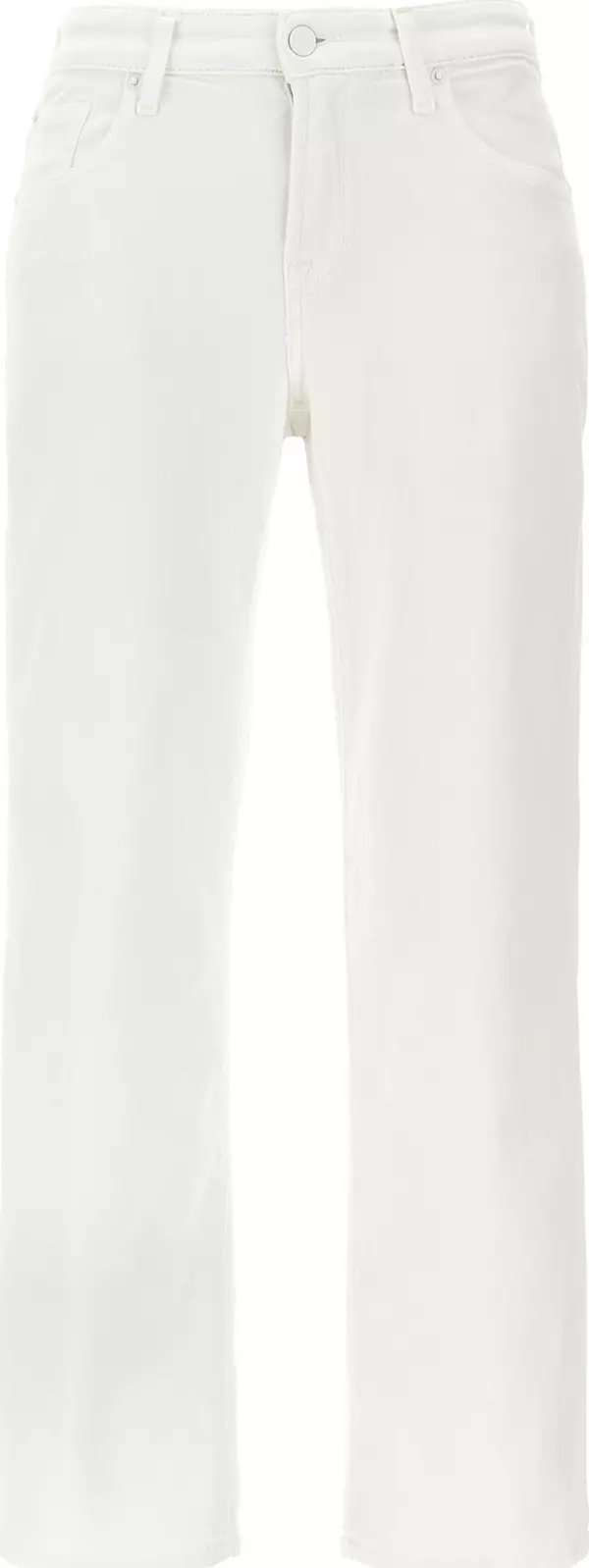 White Cotton High-Waisted Jean