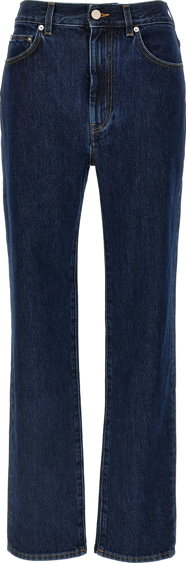 Blue Organic Cotton Straight-Leg Jeans