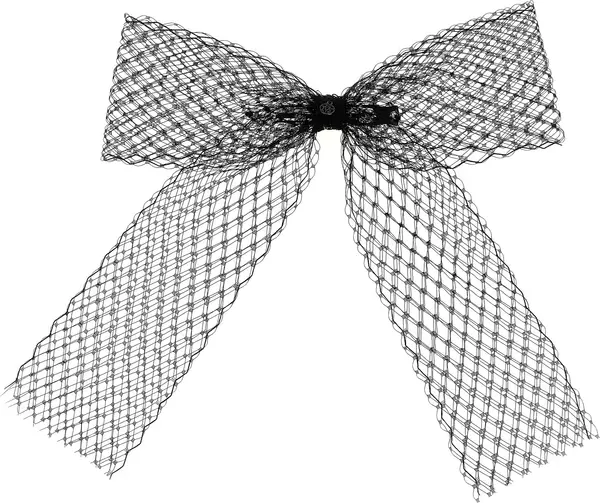 Black Polyester Hair Clip