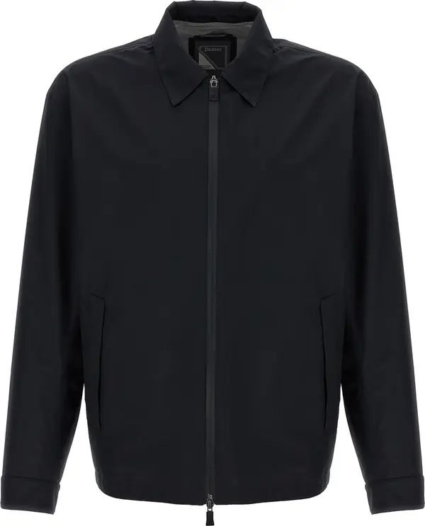 Black Polyester Shell Jacket
