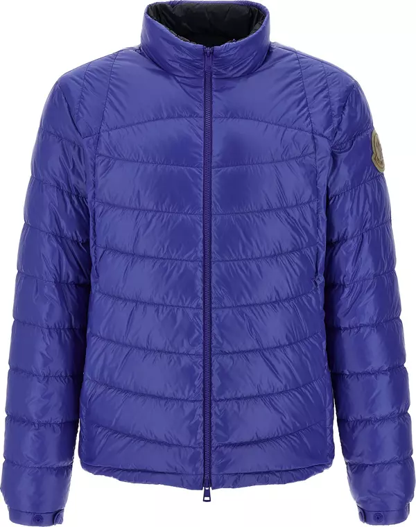 Blue Polyamide Full-Length Jacket