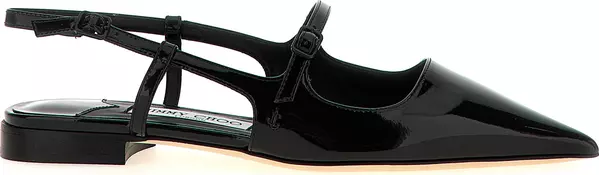 Black Calfskin Ballet Flats
