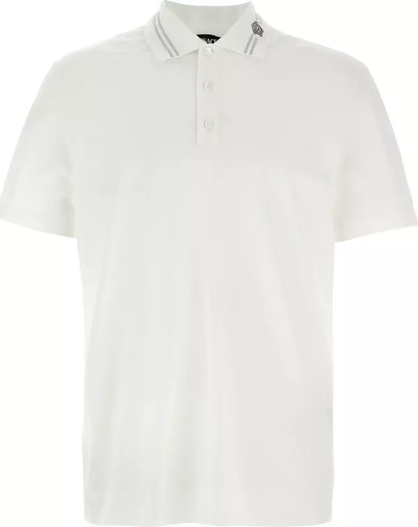 White Cotton Polo Shirt