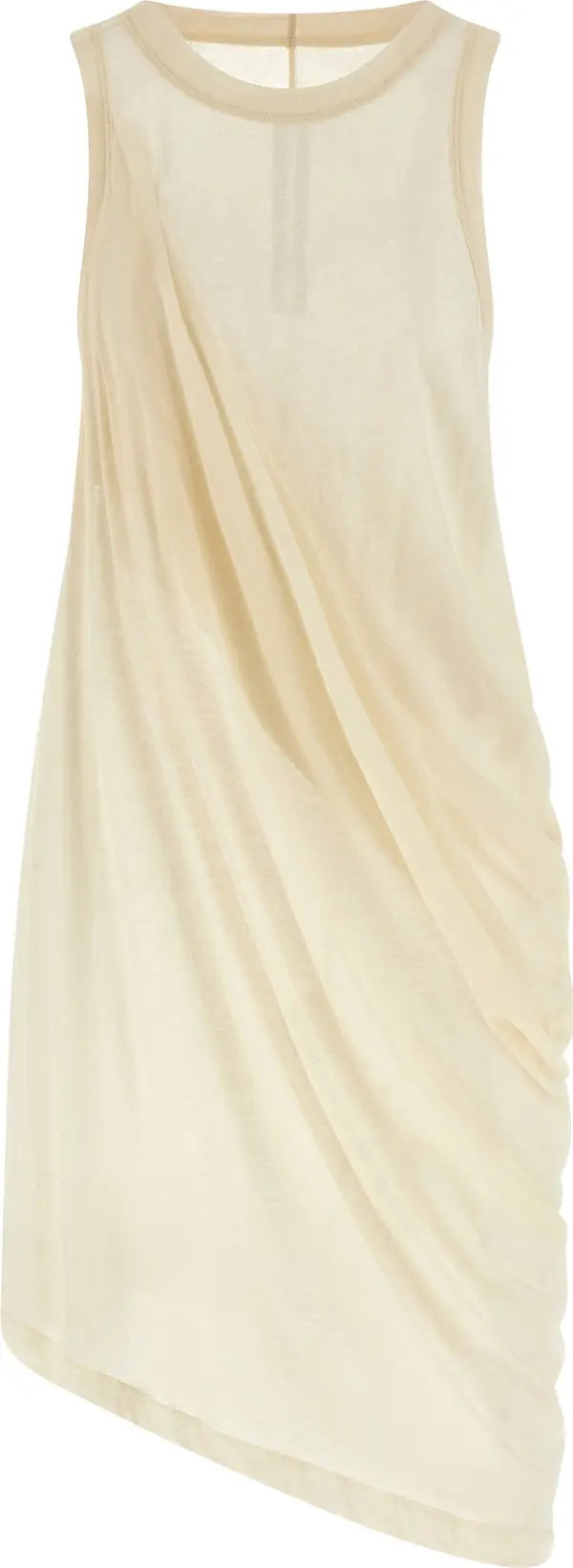 Beige Cotton Casual Dress