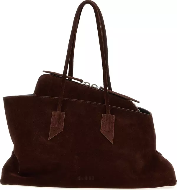 Brown Calfskin Shoulder Bag