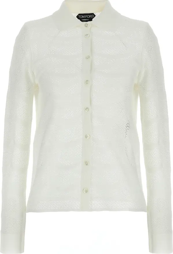 White Cotton Cardigan