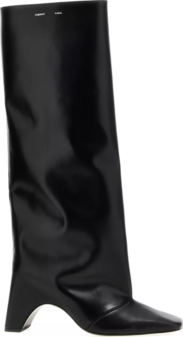 Black Cowhide Over The Knee
