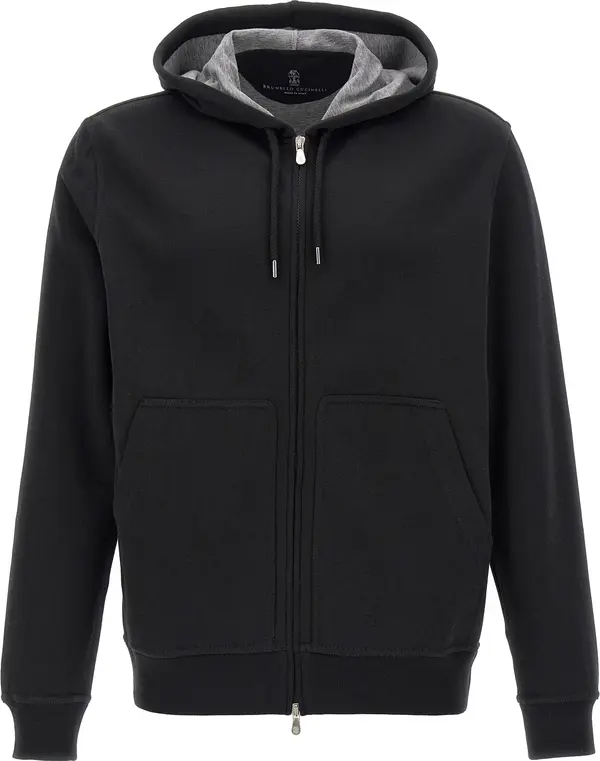 Black Cotton Sweatshirt