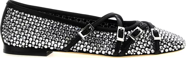 Black Polyamide Ballet Flats