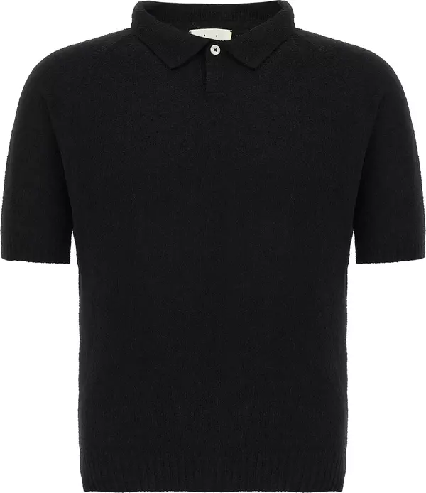 Black Cotton Polo Shirt