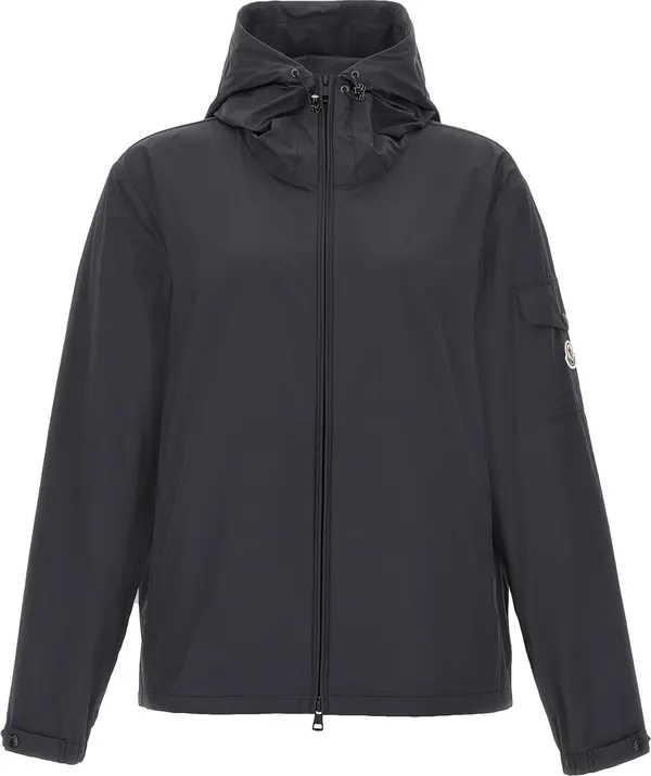 Black Polyester Shell Jacket