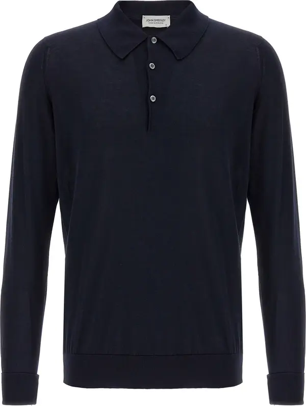Blue Cotton Polo Shirt