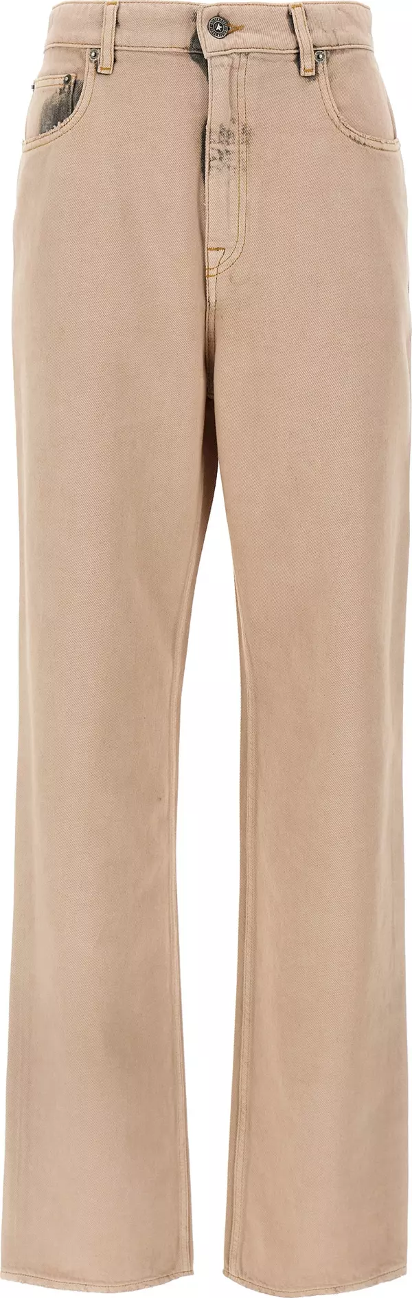 Multicolor Cotton Straight-Leg Jeans