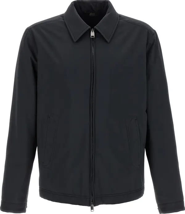 Blue Polyester Shell Jacket