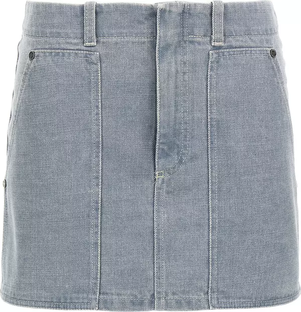 Gray Cotton Long Skirt