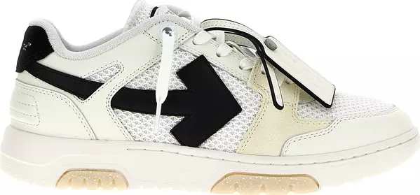 Bicolor Bovine Leather Athletic Sneakers