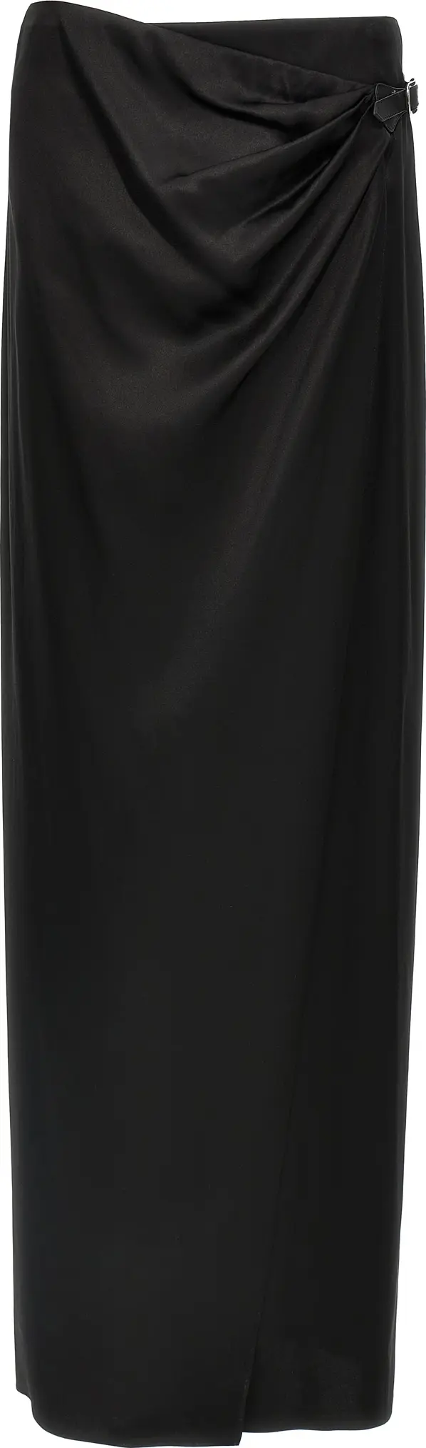 Black Silk Mini Skirt