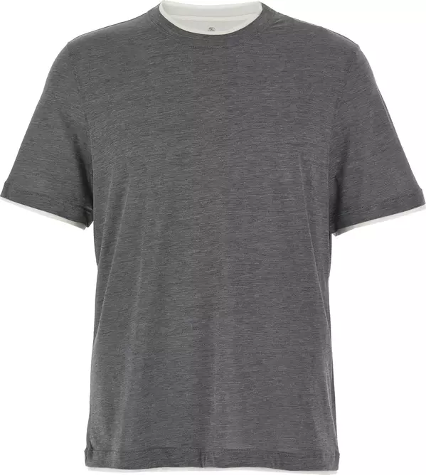 Gray Silk T-Shirt