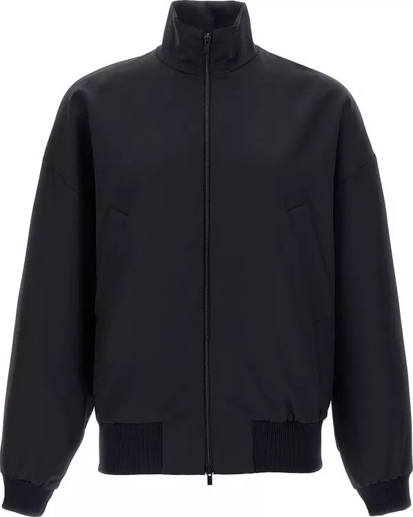 Blue Virgin Wool Full-Length Jacket