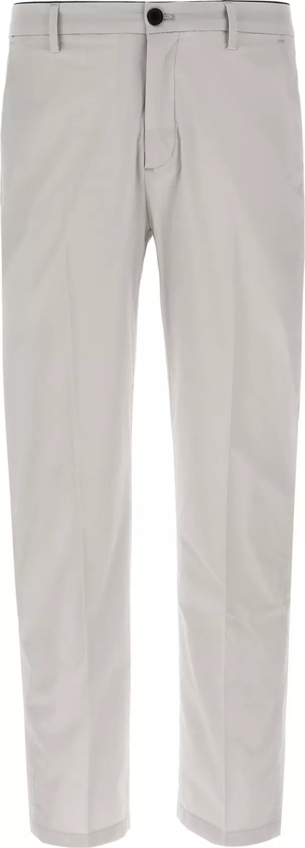 Gray Cotton Cropped Pants