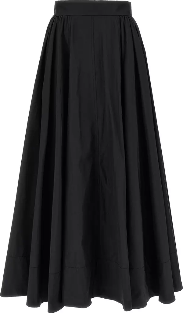 Black Polyester Mini Skirt
