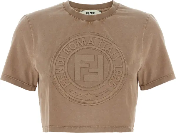 Brown Cotton T-Shirt