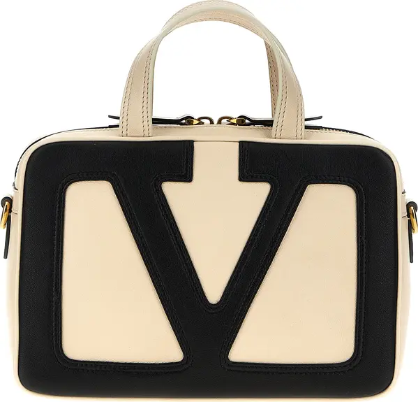 Bicolor Lamb Leather Handbag