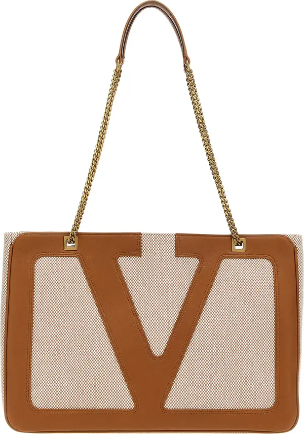 Beige Cotton Tote Bag