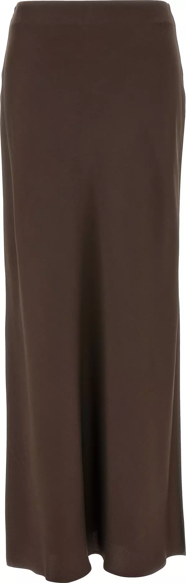 Brown Acetate Mini Skirt