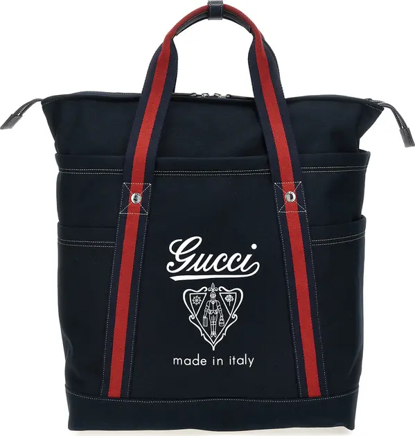 Blue Cotton Tote Bag