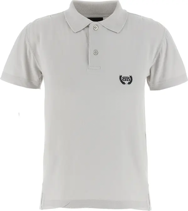 Gray Cotton Polo Shirt