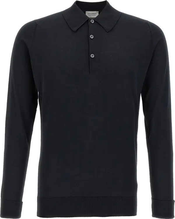 Black Cotton Polo Shirt