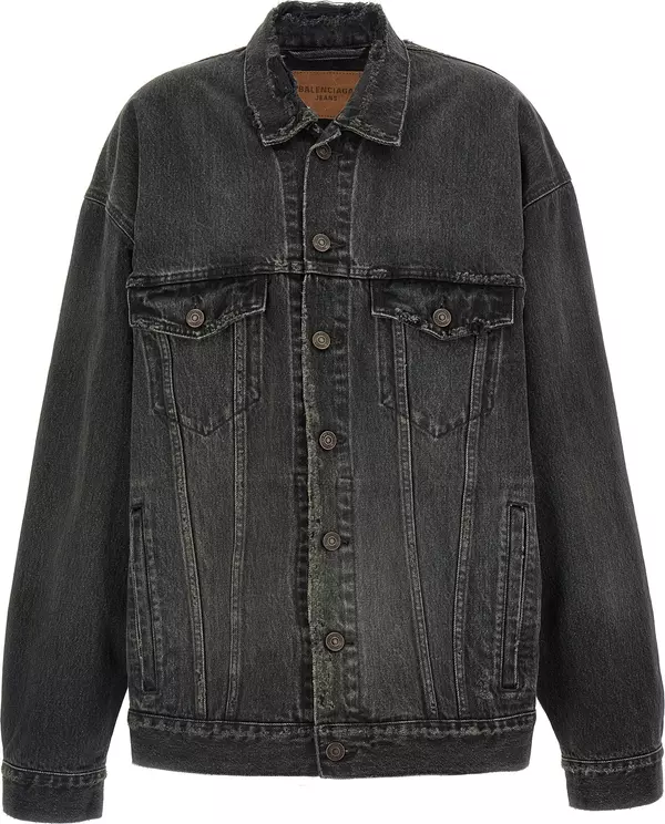 Gray Cotton Denim Jacket