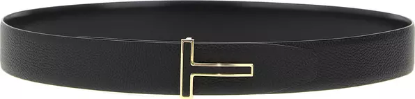 Black Calfskin Regular Belt
